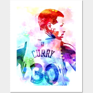 Stephen Curry Watercolor Posters and Art